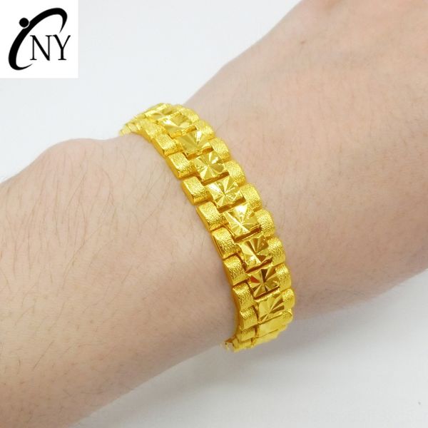 brass gilded men's -plated classic atmospheric men's jewelry fashionable and bracelet gold braceletbracelet gold braceletlasting k, Golden;silver